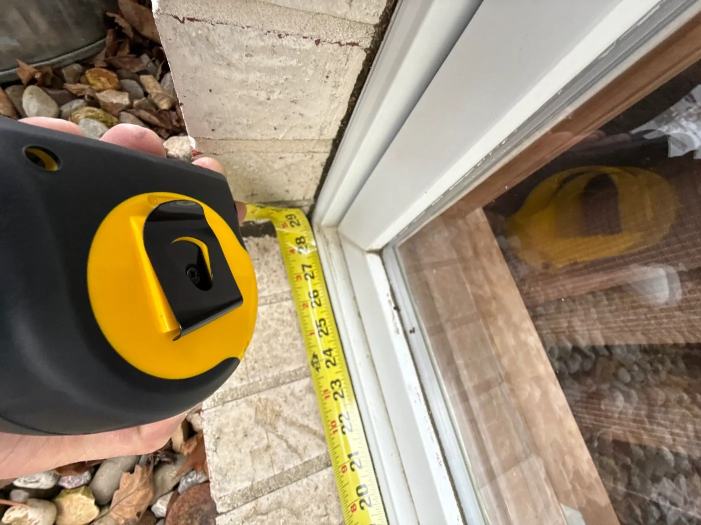 Frame and seal detail on a Summitville window job